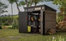 Signature Walnut Brown Large Storage Shed - 7x7 Shed - Keter US